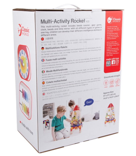 Classic World Ahşap Çoklu Aktivite Oyuncağı // Roket