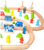 Classic World Ahşap 110 Parçalı Tren Seti