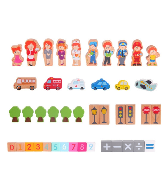 Classic World Ahşap Şehir Blok Seti