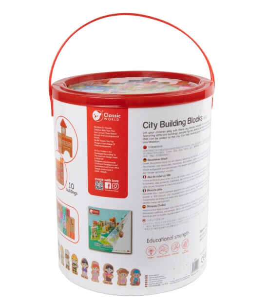 Classic World Ahşap Şehir Blok Seti