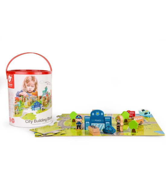 Classic World Ahşap Şehir Blok Seti