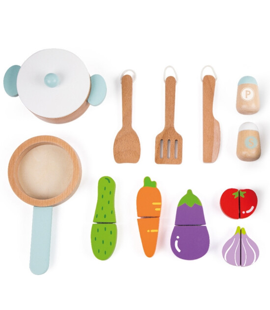 Classic World Ahşap Mavi Retro Mutfak