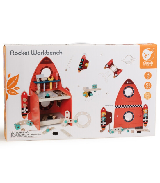 Classic World Ahşap Roket Çalışma Tezgahı