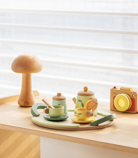 Classic World Ahşap Vintage Çay Seti