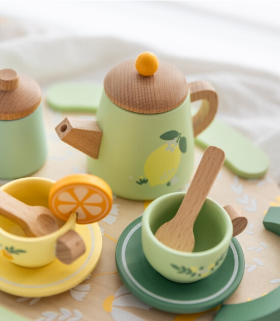 Classic World Ahşap Vintage Çay Seti