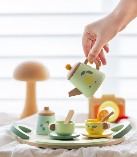 Classic World Ahşap Vintage Çay Seti