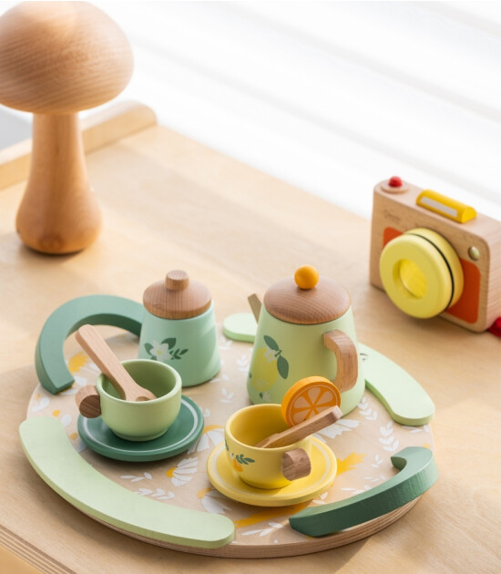 Classic World Ahşap Vintage Çay Seti