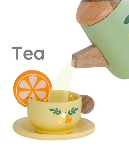 Classic World Ahşap Vintage Çay Seti