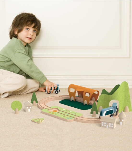 Classic World Ahşap Küçük Tren Seti
