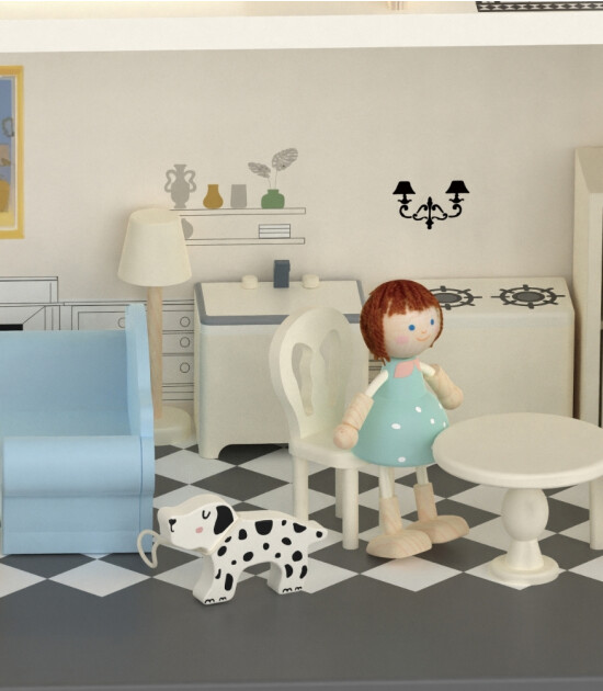Classic World Ahşap Vintage Bebek Evi