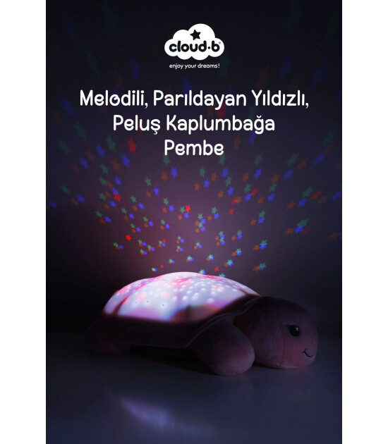 Cloud b Twinkling Twilight Melodili Projekt&ouml;r Gece Lambası // Turtle - Pink