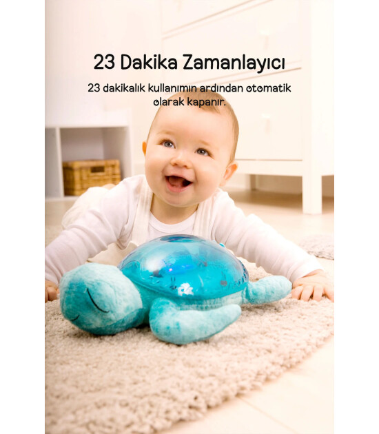 Cloud b Tranquil Şarj Edilebilir Melodili Projekt&ouml;r Uyku Arkadaşı // Turtle - Aqua
