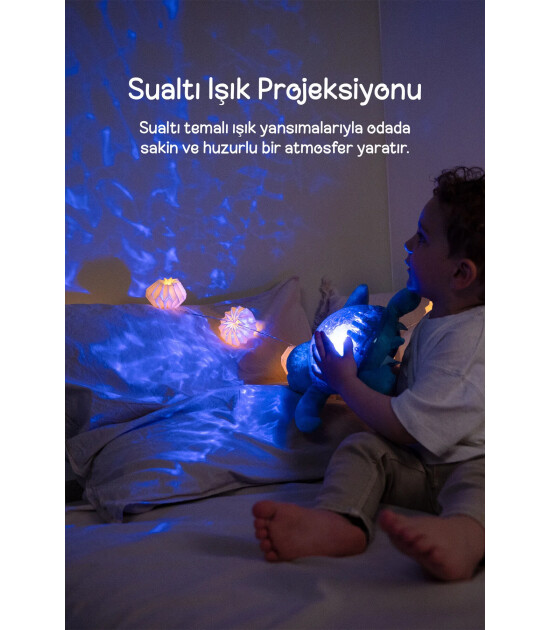 Cloud b Tranquil Şarj Edilebilir Melodili Projekt&ouml;r Uyku Arkadaşı // Turtle - Aqua