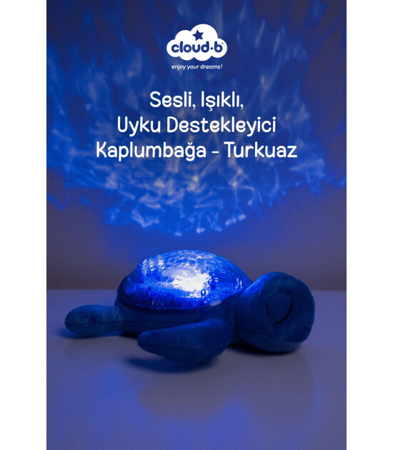 Cloud b Tranquil Şarj Edilebilir Melodili Projekt&ouml;r Uyku Arkadaşı // Turtle - Aqua