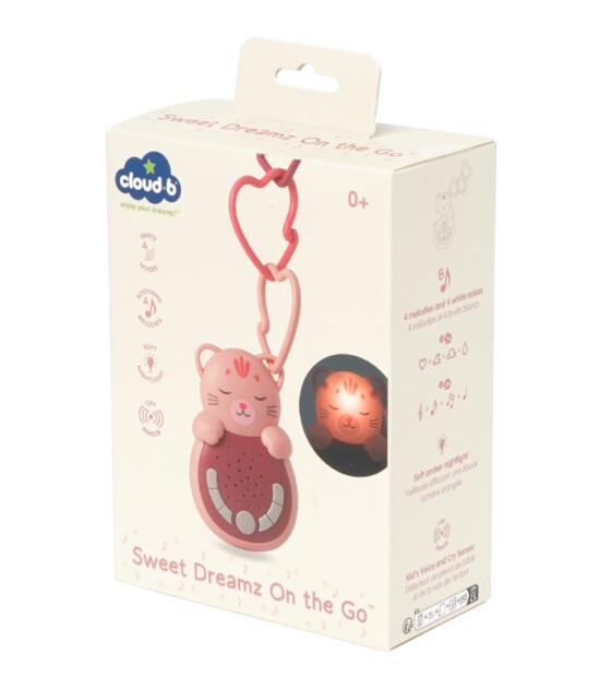 Cloud b Sweet Dreamz On The Go Ağlama Sens&ouml;rl&uuml; Taşınabilir Uyku Arkadaşı // Cat