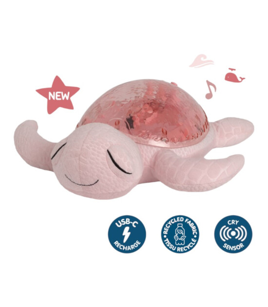 Cloud b Tranquil Şarj Edilebilir Melodili Projekt&ouml;r Uyku Arkadaşı // Turtle - Pink