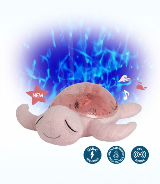 Cloud b Tranquil Şarj Edilebilir Melodili Projekt&ouml;r Uyku Arkadaşı // Turtle - Pink