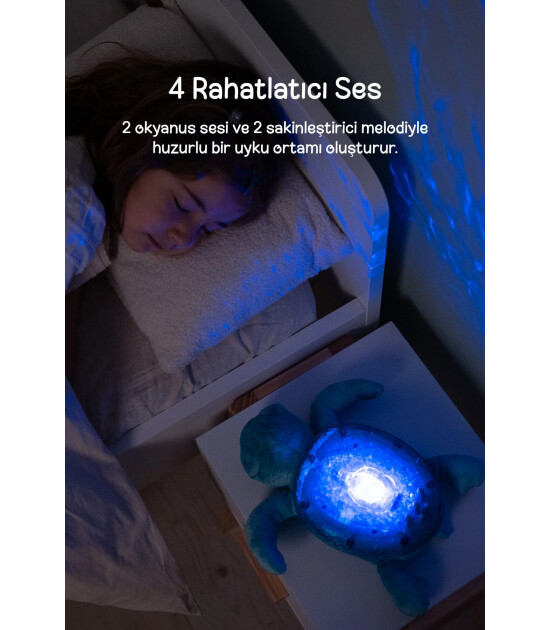 Cloud b Tranquil Şarj Edilebilir Melodili Projekt&ouml;r Uyku Arkadaşı // Turtle - Aqua
