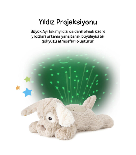 Cloud b Dream Buddies Projekt&ouml;rl&uuml; Pel&uuml;ş Gece Lambası // Patch Puppy
