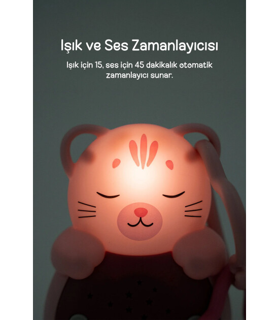 Cloud b Sweet Dreamz On The Go Ağlama Sens&ouml;rl&uuml; Taşınabilir Uyku Arkadaşı // Cat