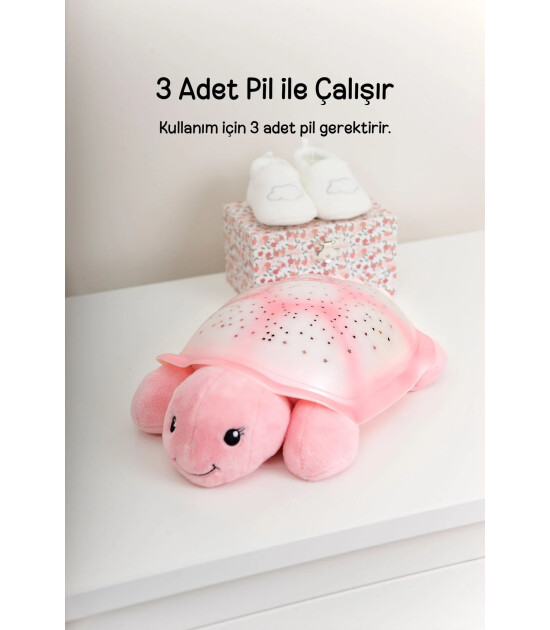 Cloud b Twinkling Twilight Melodili Projekt&ouml;r Gece Lambası // Turtle - Pink
