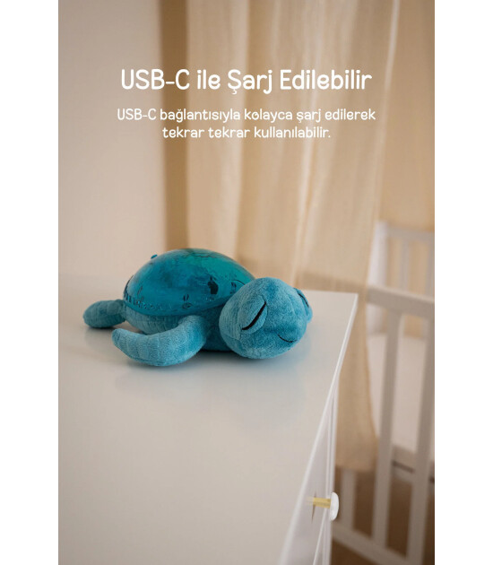 Cloud b Tranquil Şarj Edilebilir Melodili Projekt&ouml;r Uyku Arkadaşı // Turtle - Aqua