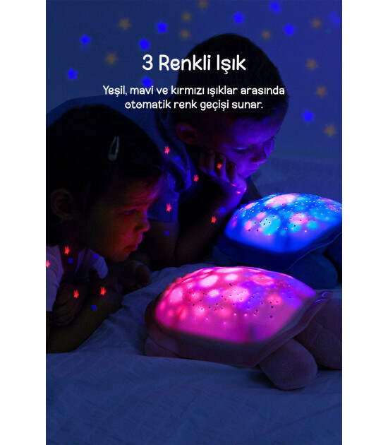 Cloud b Twinkling Twilight Melodili Projekt&ouml;r Gece Lambası // Turtle - Pink