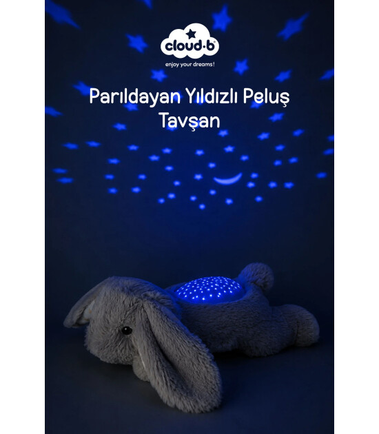 Cloud b Dream Buddies Projekt&ouml;rl&uuml; Pel&uuml;ş Gece Lambası // Benny Bunny