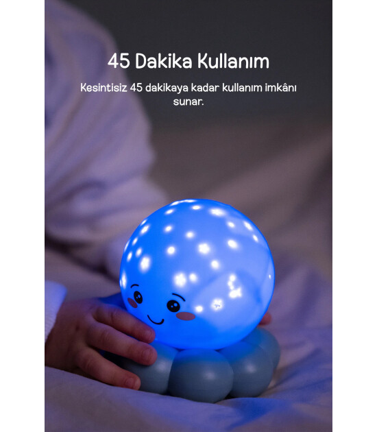 Cloud b Twinkles To Go Projekt&ouml;rl&uuml; Gece Lambası // Octo - Pastel Blue