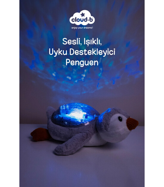 Cloud b Tranquil Şarj Edilebilir Melodili Projekt&ouml;r Uyku Arkadaşı // Penguin