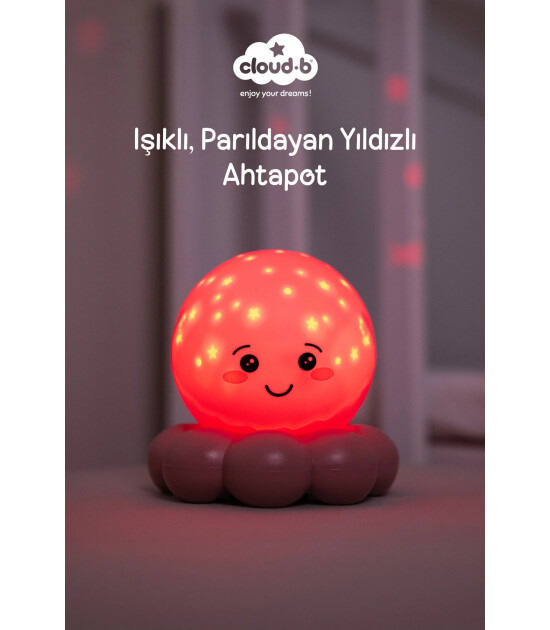 Cloud b Twinkles To Go Projekt&ouml;rl&uuml; Gece Lambası // Octo - Pastel Pink