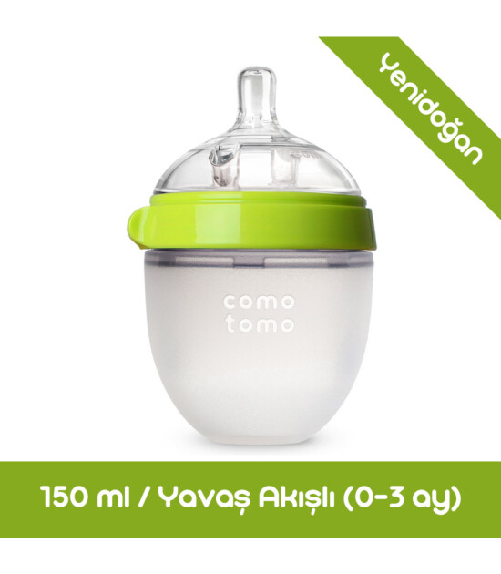 Comotomo Silikon Biberon (150 ml) // Yeşil