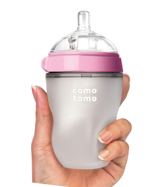 Comotomo Silikon Biberon (250 ml) // Pembe