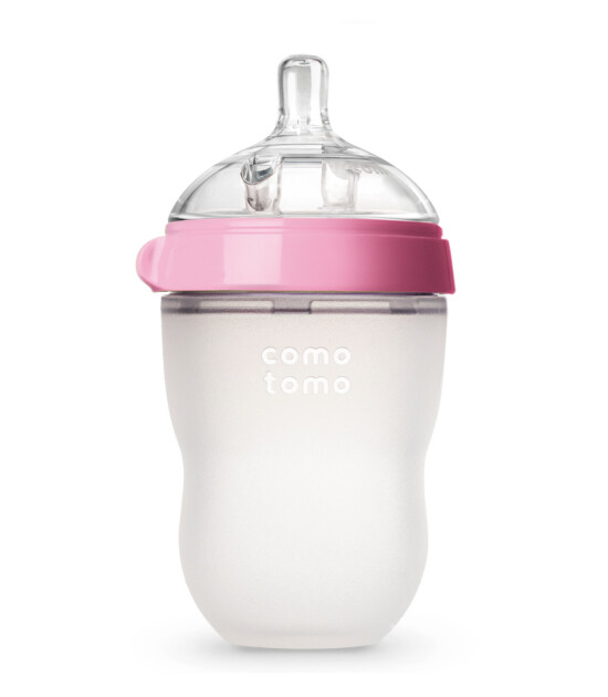 Comotomo Silikon Biberon (250 ml) // Pembe