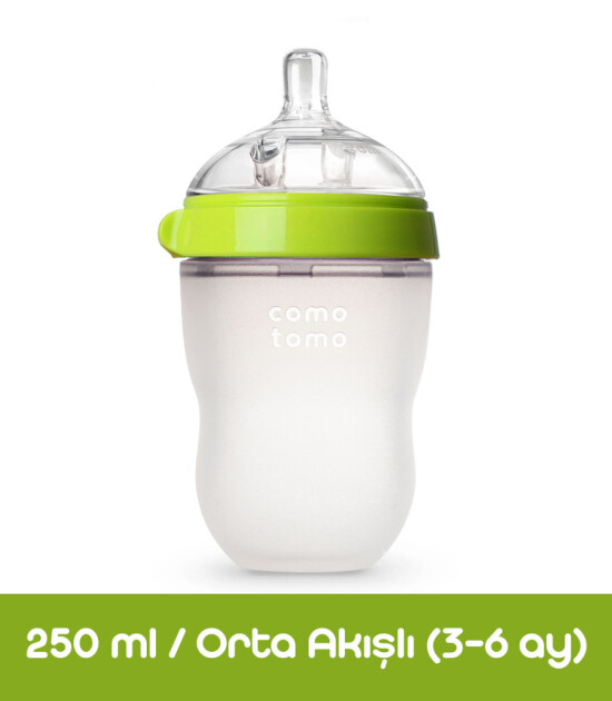Comotomo Silikon Biberon (250 ml) // Yeşil