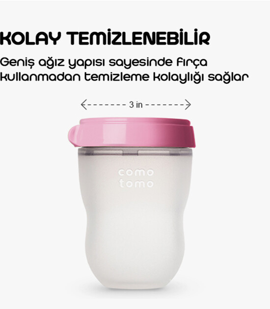 Comotomo Silikon Biberon (250 ml) // Yeşil