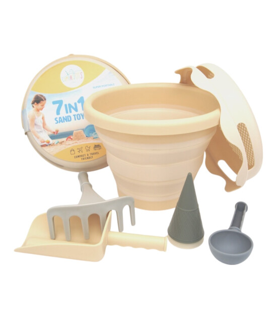 Compactoys 7in1 Plaj Kovası Seti // Bej