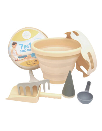 Compactoys 7in1 Plaj Kovası Seti // Bej