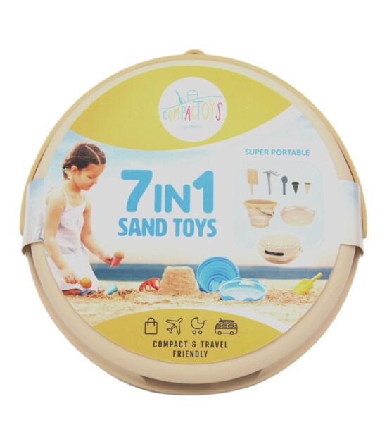 Compactoys 7in1 Plaj Kovası Seti // Bej