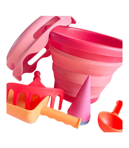 Compactoys 7in1 Plaj Kovası Seti // Kırmızı