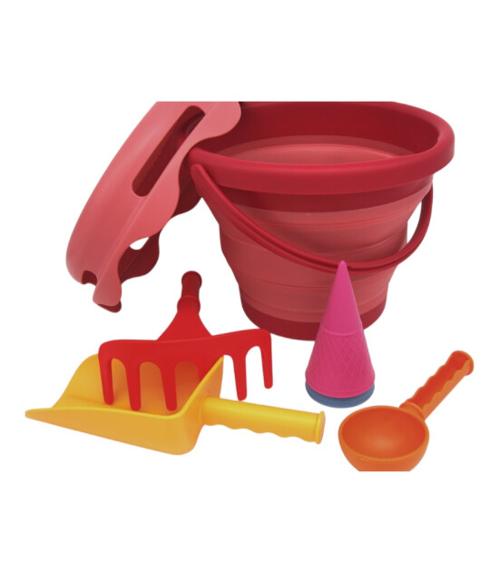 Compactoys 7in1 Plaj Kovası Seti // Kırmızı