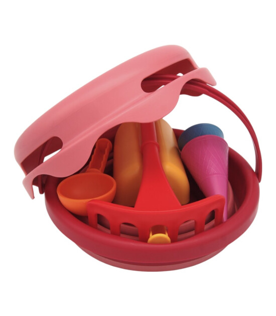 Compactoys 7in1 Plaj Kovası Seti // Kırmızı