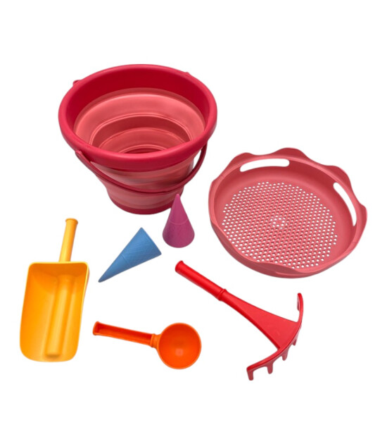 Compactoys 7in1 Plaj Kovası Seti // Kırmızı