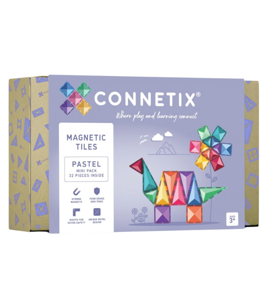 Connetix Pastel Mini Manyetik Blok Set (32 Par&ccedil;a)