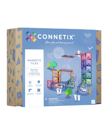 Connetix Pastel Ball Run Expansion Set (80 Par&ccedil;a)
