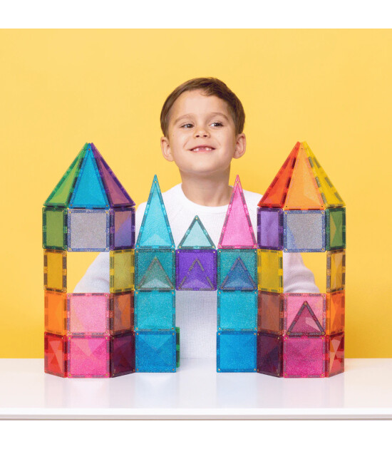 Connetix Glitter Castle Manyetik Blok Set (48 Par&ccedil;a)