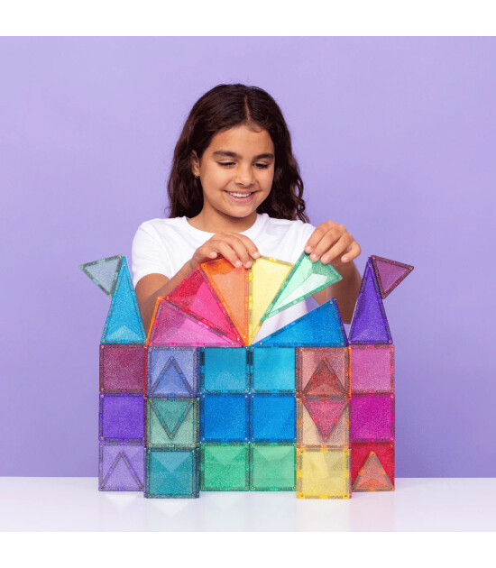 Connetix Glitter Castle Manyetik Blok Set (48 Par&ccedil;a)