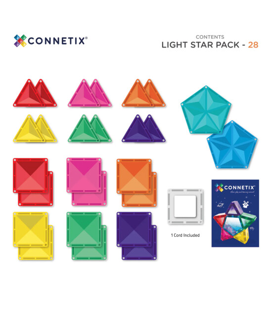 Connetix Light Star Manyetik Blok Set (28 Par&ccedil;a)