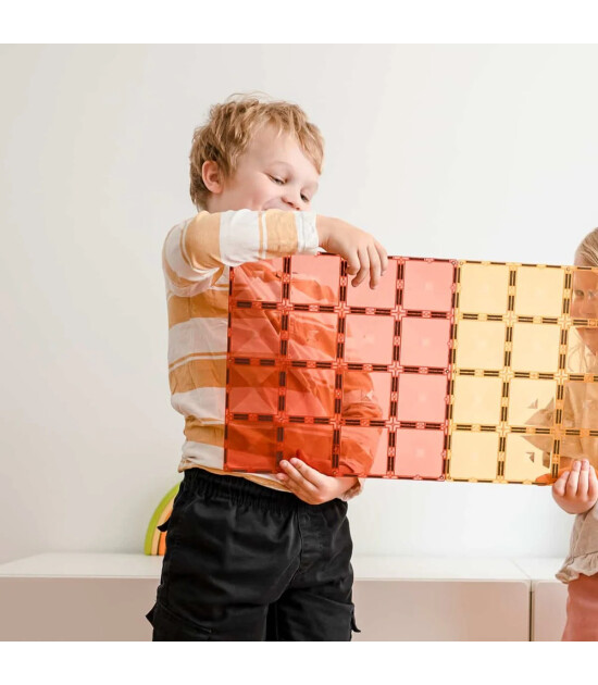 Connetix Pastel Lemon & Peach Base Plate Manyetik Blok Set (2 Par&ccedil;a)