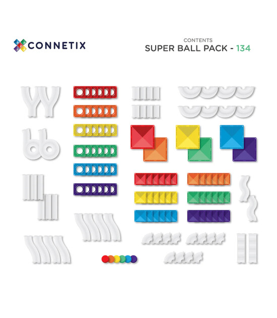 Connetix Super Ball Run Manyetik Blok Set (134 Par&ccedil;a)